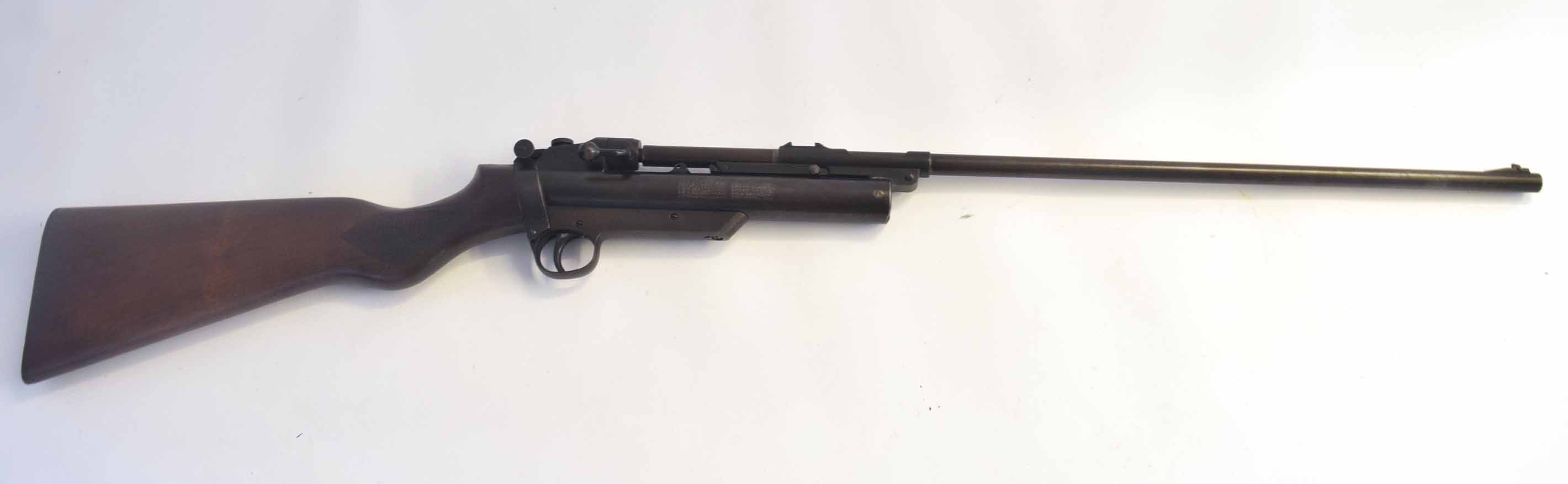 20th century air rifle Mk II, .22 cal by Webley & Scott, Birmingham, pat no 371548 "Britain pat no