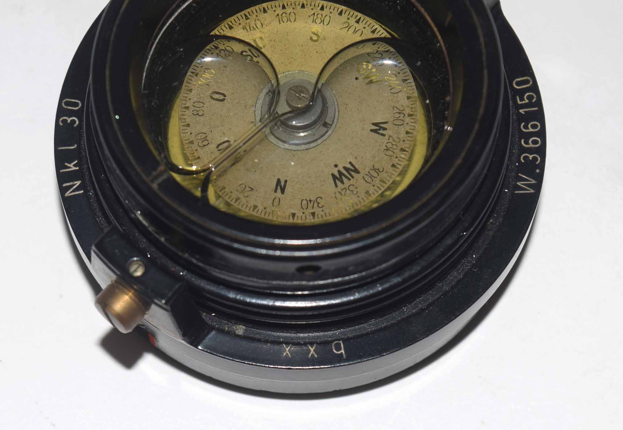 WWII Third Reich German Naval compass, Waffen No 366150 Model 359 dated 16th June 1944 with - Image 4 of 7
