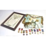 Large quantity of RAOB related items to include jewels, aprons, framed certificate of roll of honour