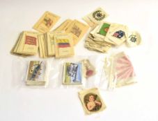 Quantity of military and Regimental silk cigarette cards