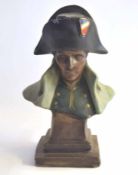 20ht century painted stone bust of Napoleon Bonaparte, no maker's mark/signature visible, approx