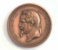 Second Empire Napoleon III 1852-1870 medal on the International Exhibition of Finishing at