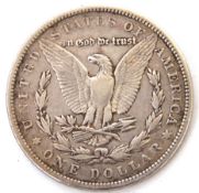 Extremely fine silver 1878 Morgan seven feathered Philadelphia Mint $1 coin