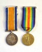 Pair of WWI medals to include 1914-18 War Medal, Victory Medal impressed to 51259 Pte R Shingles