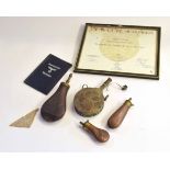 Small quantity military items to include framed WWII La Ville de Dunkerque certificate awarded to