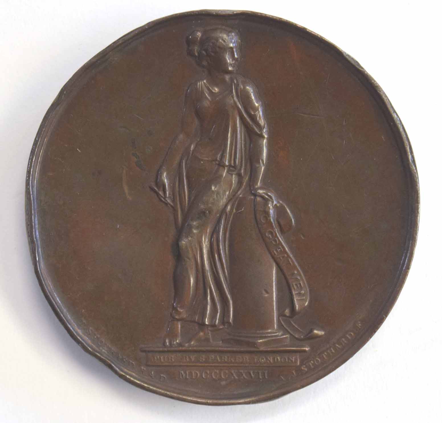 Bronze medal of Sir Walter Scott by A J Stothard after F.L. Chantrey & T. Stothard - published by - Image 2 of 2