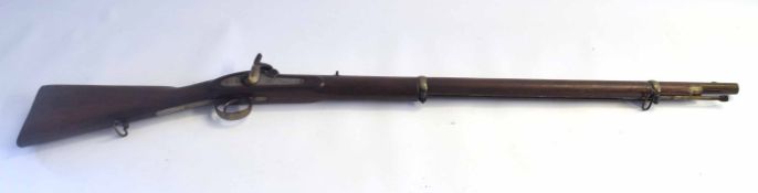 Victorian British 1858 dated Tower marked Enfield pattern percussion cap rifle/musket manufactured