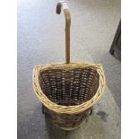 WHEELED SHOPPING BASKET, HEIGHT APPROX 82CM