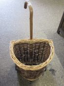 WHEELED SHOPPING BASKET, HEIGHT APPROX 82CM