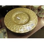 QUANTITY OF GLASS DINNER PLATES, EACH DIAM APPROX 35CM