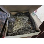 BOX OF GLASS CHANDELIER DROPLETS