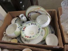 BOX OF MIXED CHINA WARES ETC