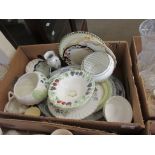 BOX OF MIXED CHINA WARES ETC