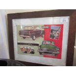 FRAMED PRINT OF 1950S/1960S FORD ANGLIA