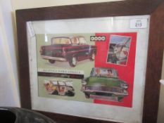 FRAMED PRINT OF 1950S/1960S FORD ANGLIA