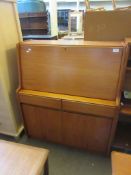 TEAK BUREAU (NO KEY), 91CM WIDE