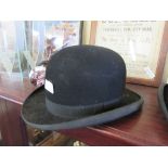 G DUNNING & CO, OXFORD & LONDON BOWLER HAT WITH STAMP TO INSIDE