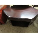 CORNER TV OR ENTERTAINMENT STAND, MAX WIDTH APPROX 110CM