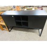 MODERN BLACK FINISH SIDEBOARD, WIDTH APPROX 140CM