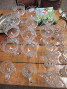 GROUP OF DRINKING GLASSES