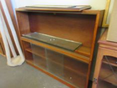 MID-20TH CENTURY GLAZED WALL UNIT, WIDTH APPROX 122CM