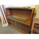 MID-20TH CENTURY GLAZED WALL UNIT, WIDTH APPROX 122CM