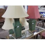 PAIR OF CERAMIC TABLE LAMP STANDS, EACH APPROX 50CM