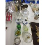 QUANTITY OF MIXED CERAMICS, SILVER PLATED WARES ETC