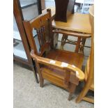 EARLY TO MID-20TH CENTURY COMMODE CHAIR, WIDTH APPROX 56CM