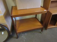 1960S/1970S TEAK SERVING TROLLEY/HOSTESS TROLLEY, 65CM WIDE