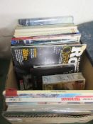 BOX OF MIXED BOOKS, MAGAZINES, ATLAS ETC