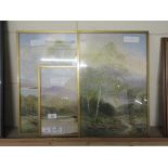 THREE WOODLAND SCENE FRAMED PRINTS