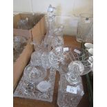 QUANTITY OF GLASS WARE INCLUDING EDINBURGH CRYSTAL DECANTERS ETC