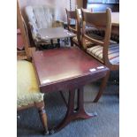 REPRODUCTION MAHOGANY INLAID OCCASIONAL TABLE