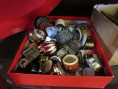 GROUP OF MIXED MINIATURE TRINKET BOXES ETC