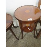 REPRODUCTION MAHOGANY SIDE TABLE OR POT STAND, APPROX 35CM DIAM