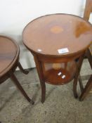 REPRODUCTION MAHOGANY SIDE TABLE OR POT STAND, APPROX 35CM DIAM