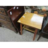 SMALL SQUARE OCCASIONAL TABLE TOGETHER WITH A FOLDING TABLE