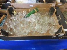 BOX OF GLASSWARE