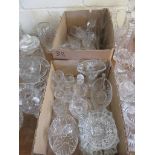 QUANTITY OF CUT GLASS WARES INCLUDING CHAMPAGNE GLASSES BY EDINBURGH CRYSTAL