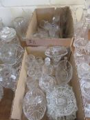 QUANTITY OF CUT GLASS WARES INCLUDING CHAMPAGNE GLASSES BY EDINBURGH CRYSTAL
