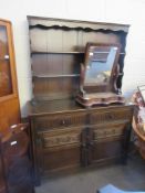 REPRODUCTION DARK WOOD DRESSER