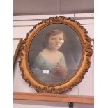 GILT FRAMED PRINT OF A YOUNG GIRL