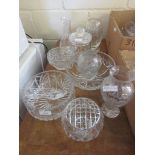 QUANTITY OF CUT GLASS WARES