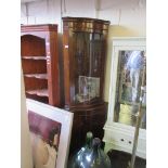 LATE 19TH/EARLY 20TH CENTURY MAHOGANY CORNER CUPBOARD, 182CM HIGH