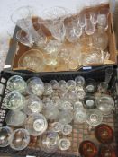 QUANTITY OF GLASSES TO INCLUDE VASES ETC