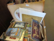 TRAY CONTAINING VARIOUS PRINTS, MAGAZINES, DOCUMENTS, SOME CORONATION INTEREST ETC