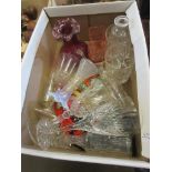 BOX OF MIXED GLASSES ETC