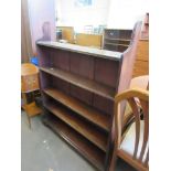 MAHOGANY BOOKCASE WITH FOUR SHELVES, 96CM WIDE