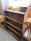 MAHOGANY BOOKCASE WITH FOUR SHELVES, 96CM WIDE